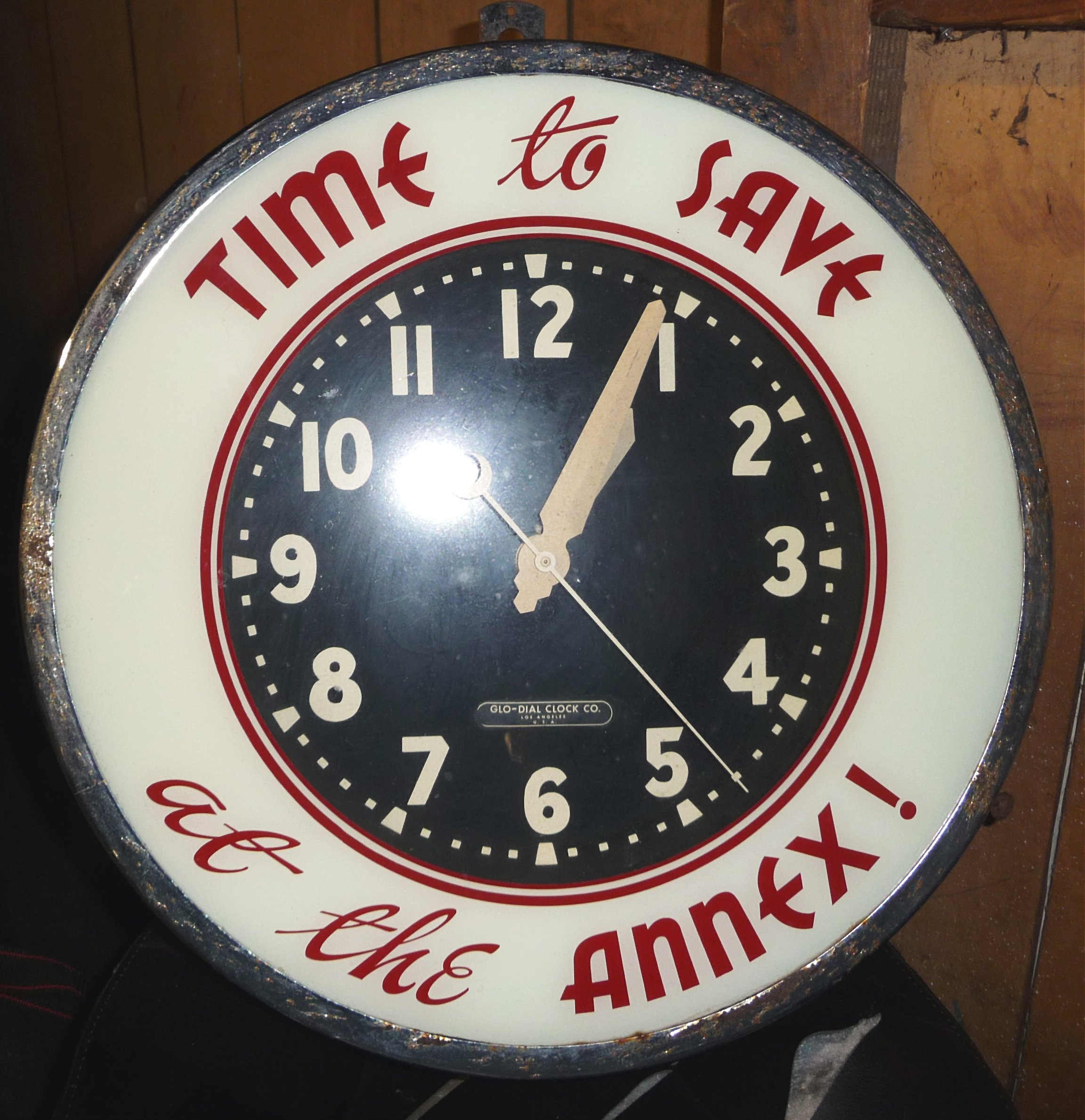 Antique Glo Dial Green Neon Wall Clock | InstAppraisal